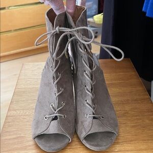 Charlotte Russe Brown Lace-Up Boots